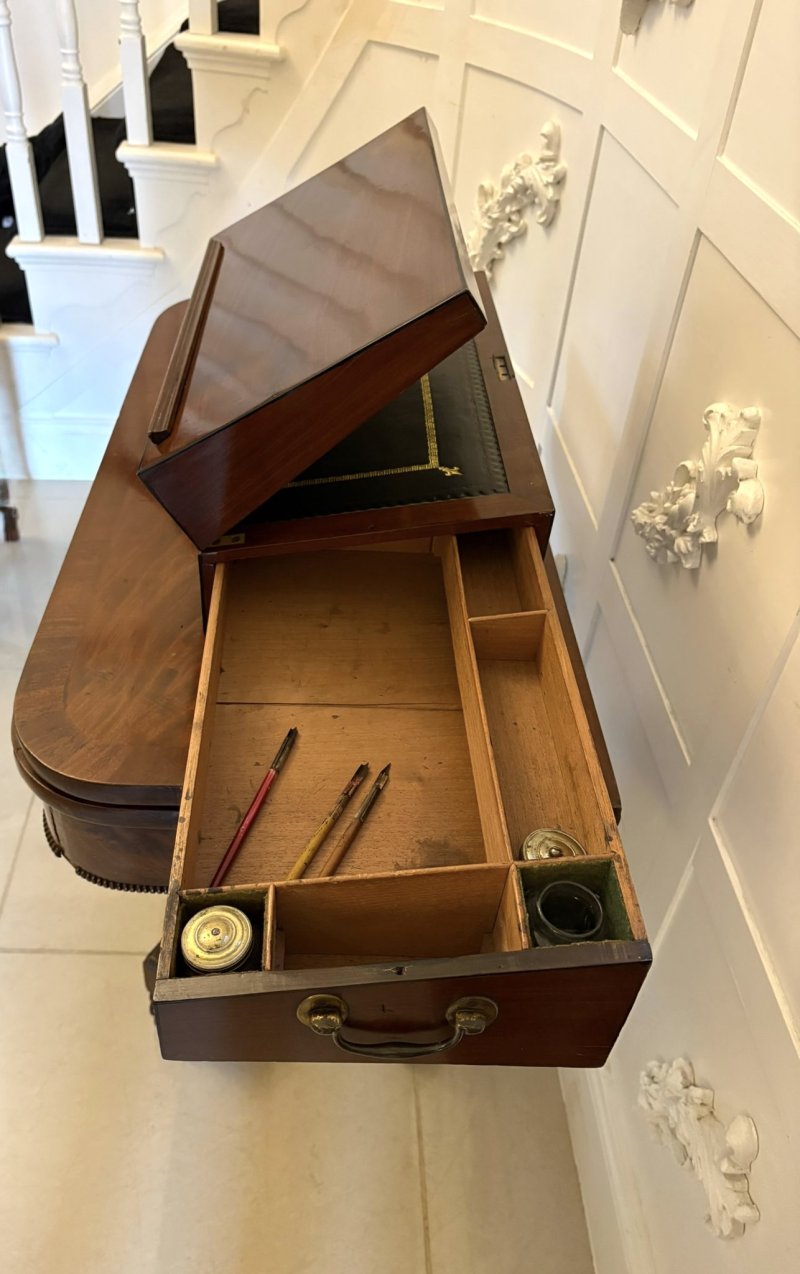 Fine Quality Antique George III Figured Mahogany Writing Box